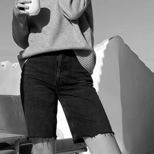 Paige Robbie Denim Black Shorts 28